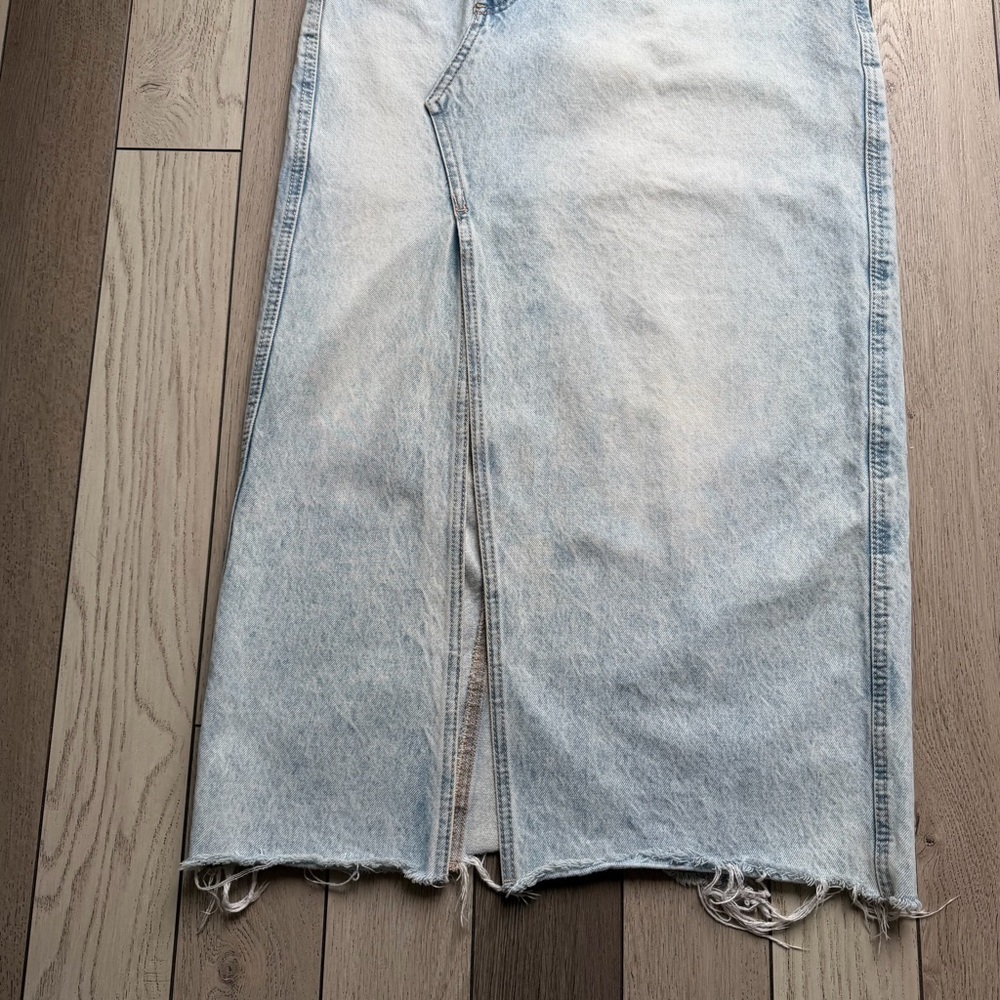 Zara Light Blue Denim Skirt - Picture 3 of 7